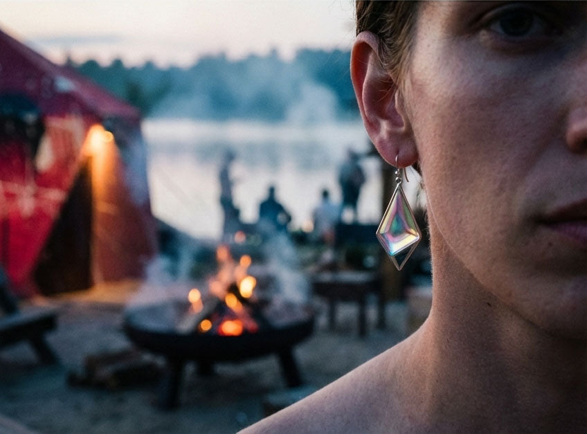 Dichroitischer Ohrring »Diamant«