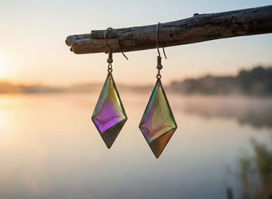 Dichroitischer Ohrring »Diamant«