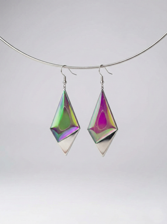 Dichroitischer Ohrring »Diamant«
